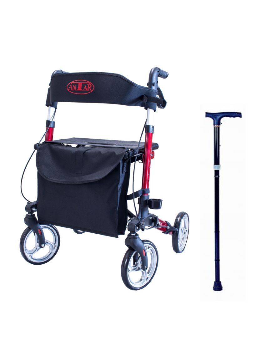 Produktbild von Rollator mit faltbarem Gehstock
