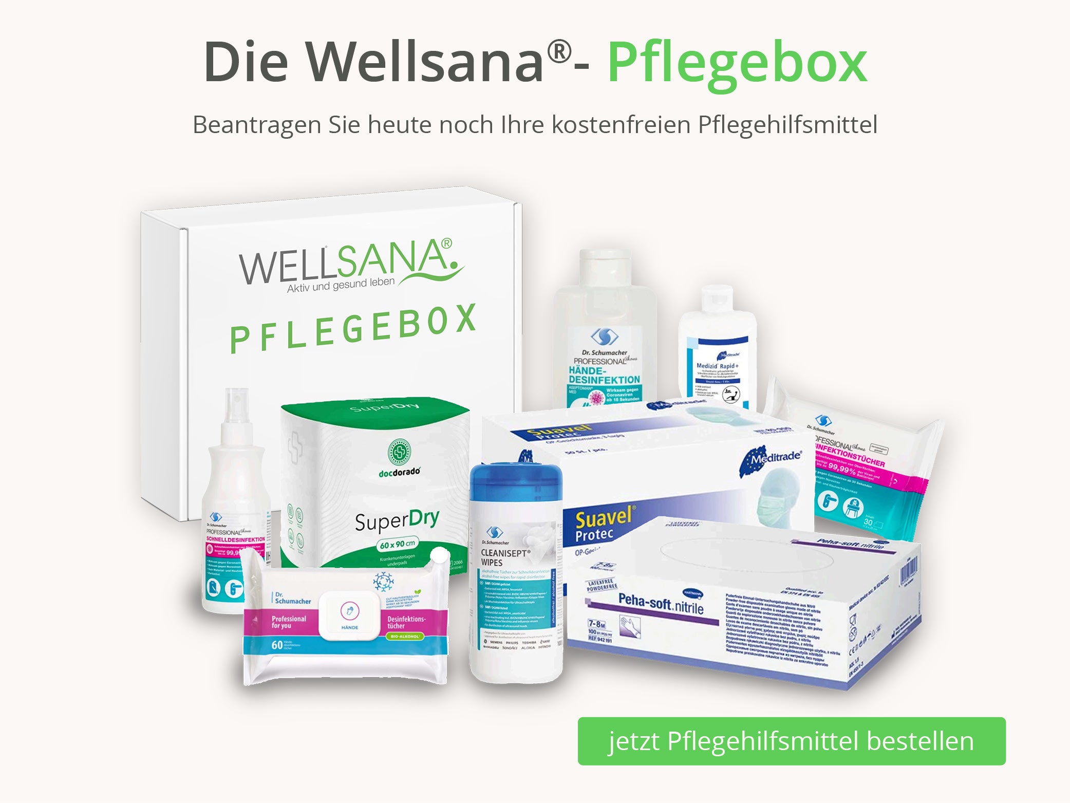 Infografik der Wellsana-Pflegebox
